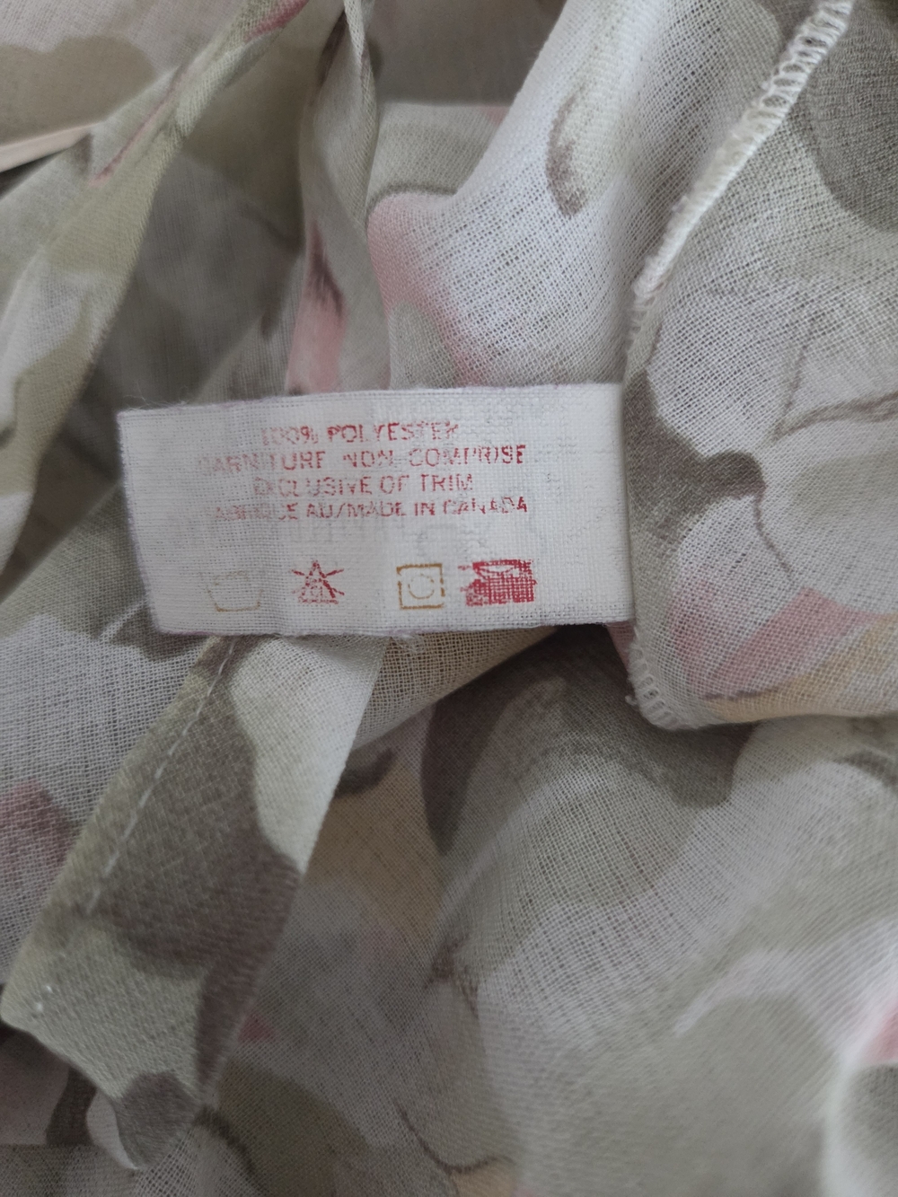 Vintage Papillon Blanc Olive and Pink Floral Slip Mini Dress - Picture 9 of 14